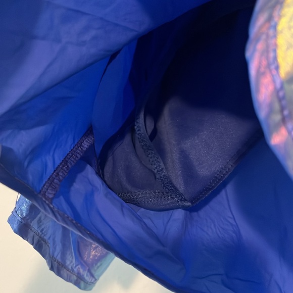 PINK LILY Iridescent Blue & Purple High Waist Lined Athletic Shorts - Picture 2 of 4